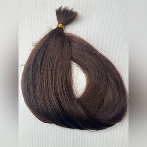 24” Yaki Straight 100% Human Hair | Color #4 Medium Brown